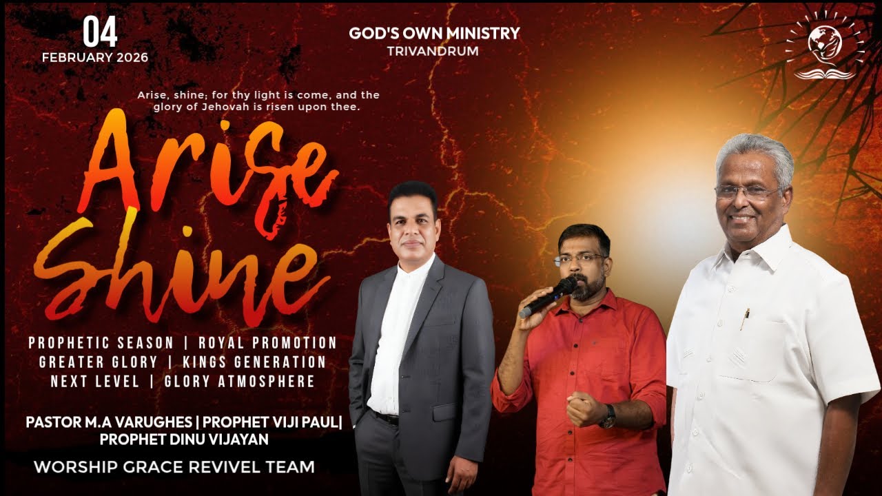 🔴LIVE | ARISE AND SHINE | Pr : M.A VARUGHES | Malayalam Christian Messages | 4/02/2026