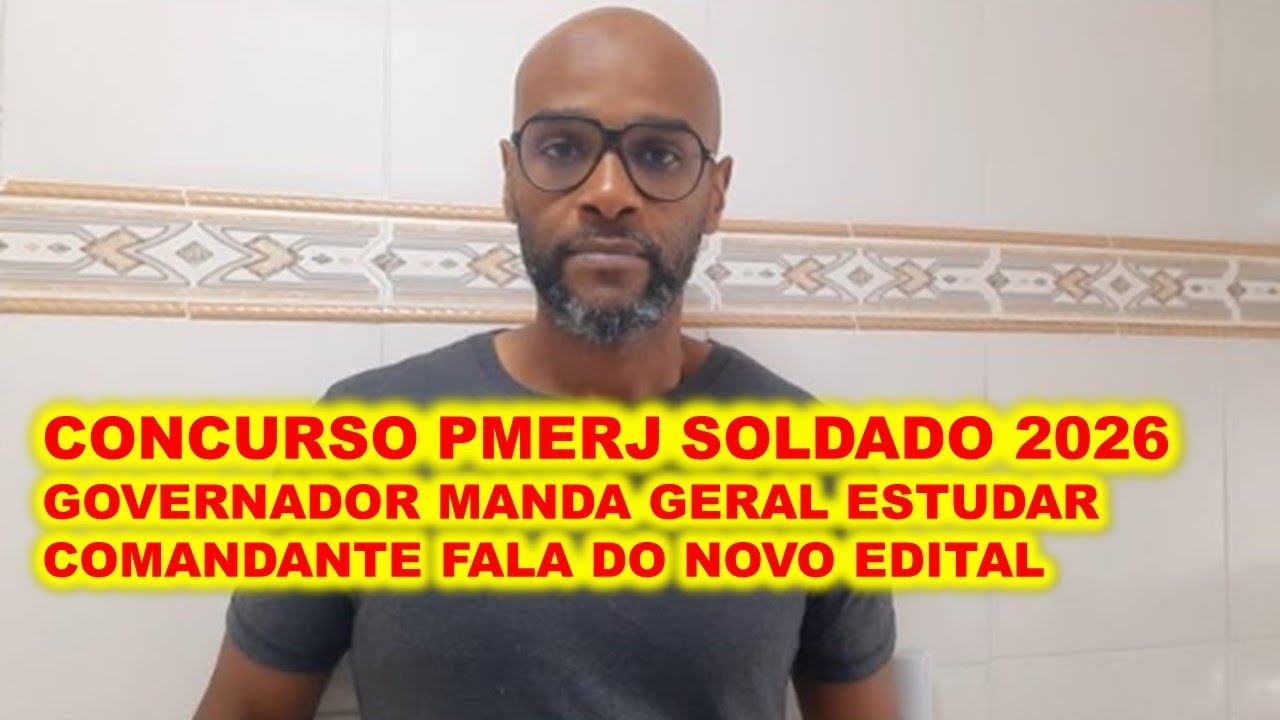 Concurso PMERJ Soldado 2026 VAI CHAMAR GERAL: Governador anuncia edital e Coronel emite comunicado