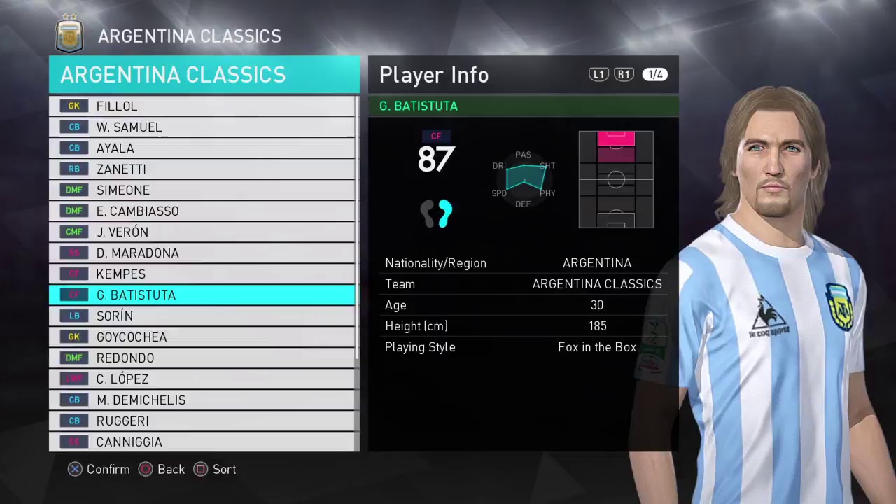 PES 2018 Batistuta