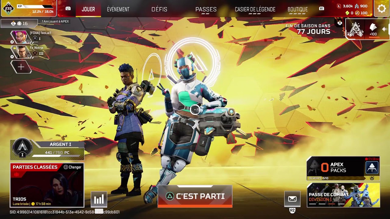 Live Apex ranked avec nono