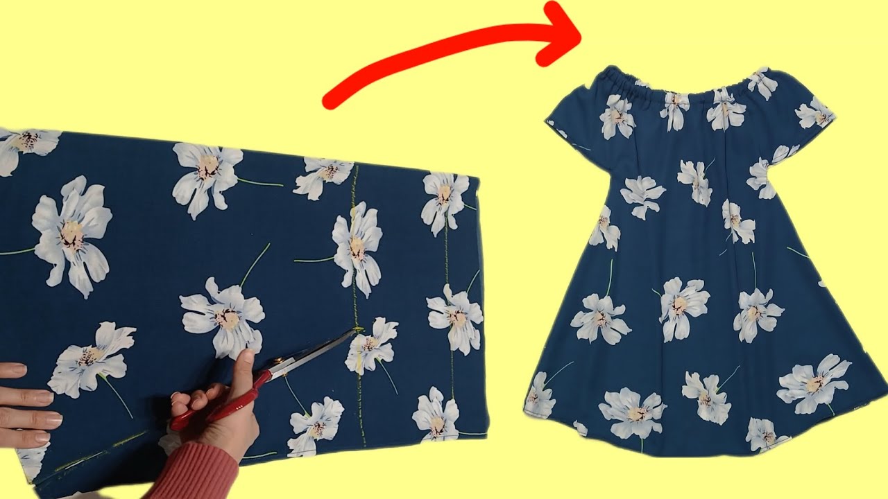 The easiest baby (2_3 years old)frock design cutting and stitching 👗🔥