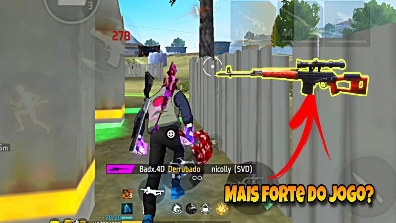 SVD É A ARMA MAIS FORTE DO JOGO! FREE FIRE MOBILE POCO X7 PRO