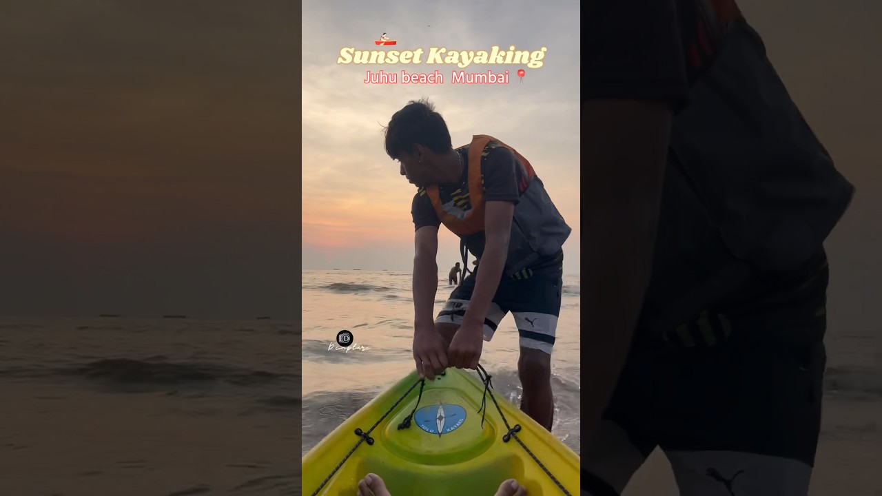Kayaking at Juhu beach 🚣🏻#subscribe #youtubeshorts #mumbai #shorts #kayaking #foryou #view#fyp