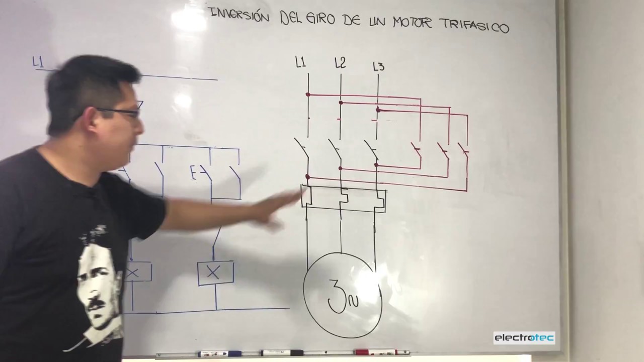 Inversión del GIRO de un motor TRIFASICO - 1º PARTE || Electricidad Industrial