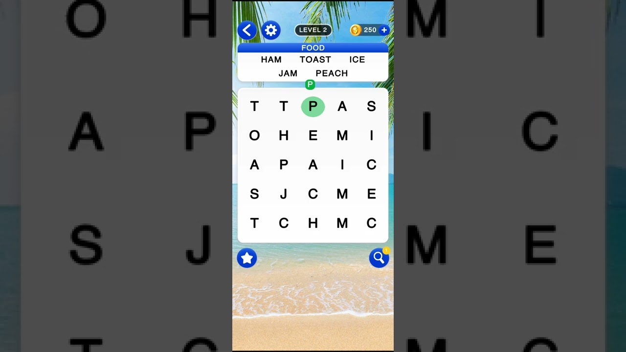 My first answer in word search