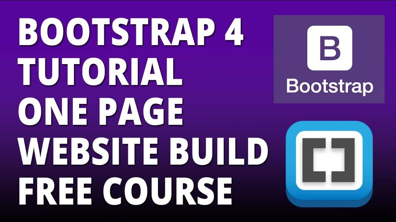Bootstrap 4 Tutorial One Page Website Build Free Course