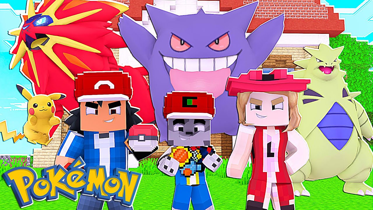 Minecraft - Who's Your Family? O FILHO DE ASH E SERENA VENCEU O RED NA BATALHA POKÉMON EVOLUTIONS!