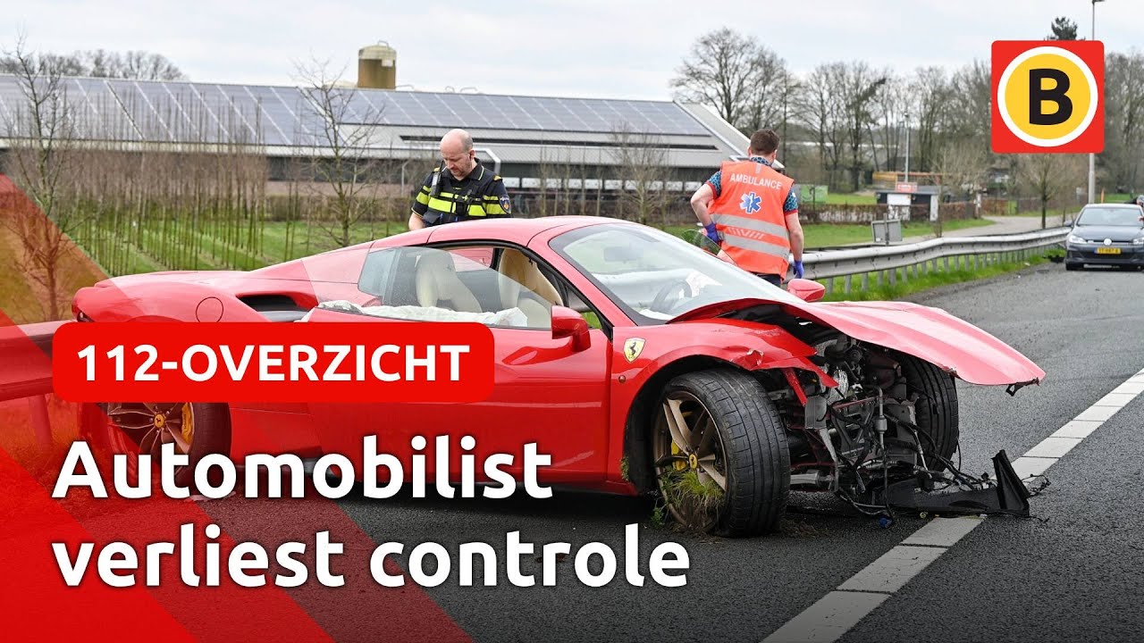FERRARI CRASHT op de snelweg | 112-overzicht