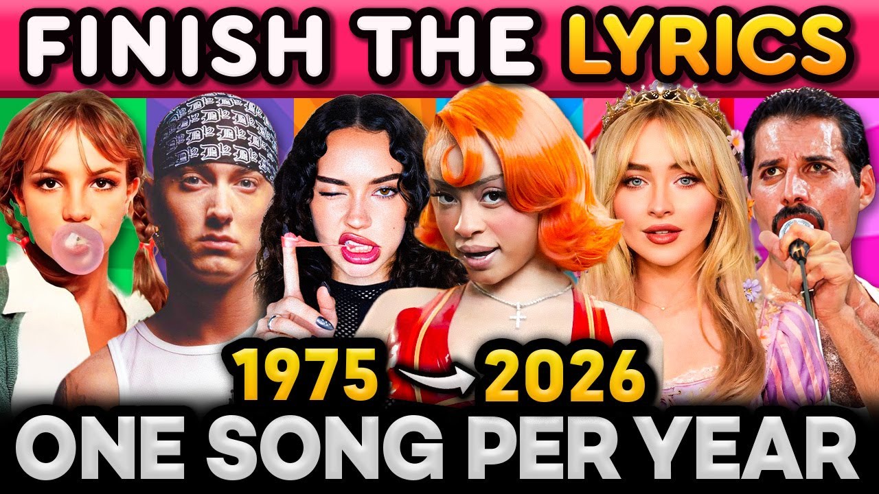 FINISH THE LYRICS 🎤🎶 One Song Per Year From 1975 - 2026 | Music Quiz 2026
