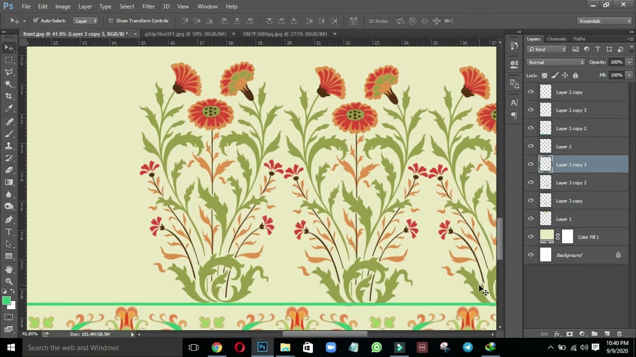 Class :23 | How to Create A Salwar Suit /kurti Design in Photoshop For Textile 