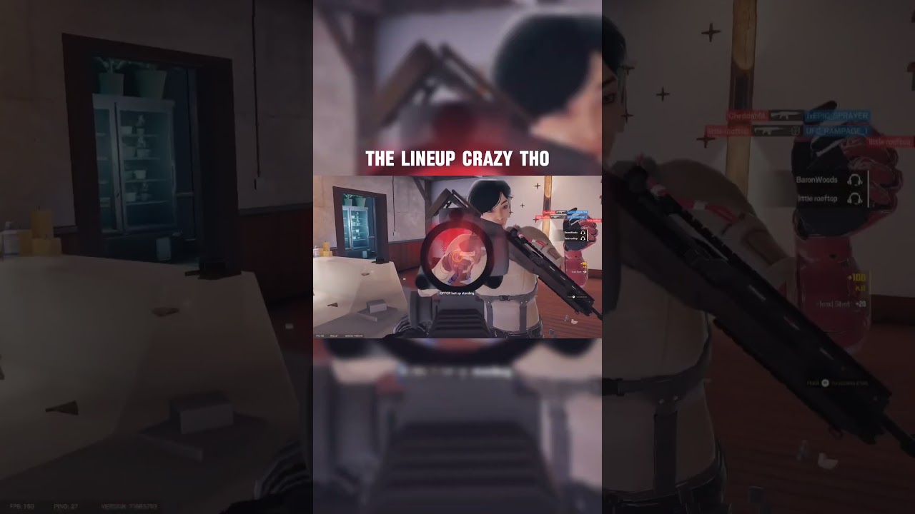 The Lineup Crazy #rainbowsixsiege #rainbowsixsiegeclip #gaming #r6ranked #r6 #rankedr6 #shorts