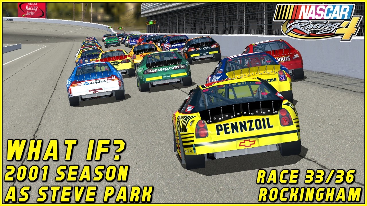 What if Steve Park Finished 2001 | Ep9 Rockingham | Nascar Racing 4