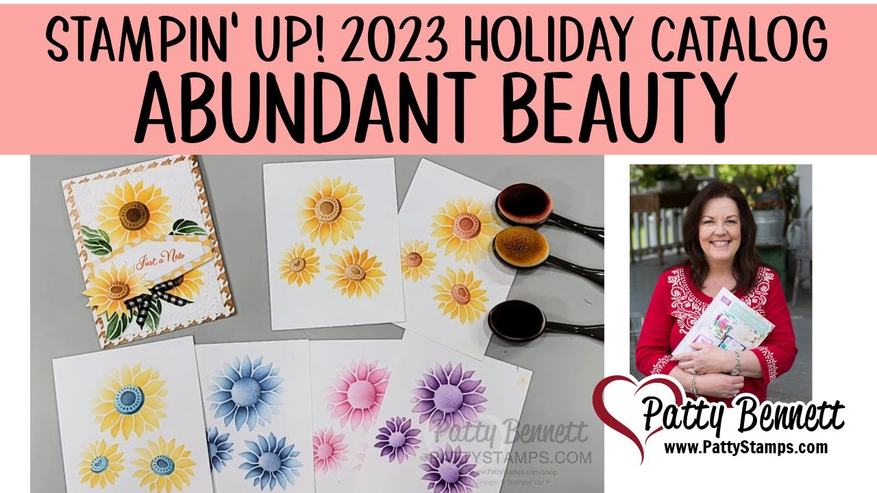 Blending Brushes & Abundant Beauty Mask Sunflower card tips