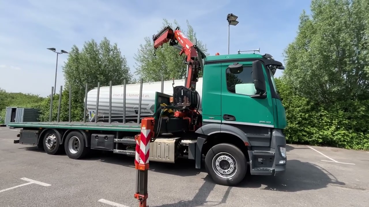 Mercedes-Benz Antos 2540 6x2 Pritsche + Ladekran Atlas 206.3E-A
