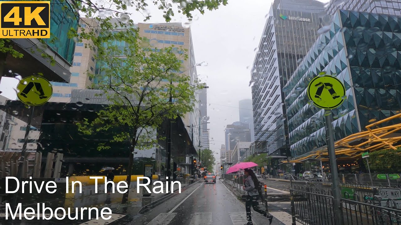 Driving In The Rain | Melbourne Australia | 4K UHD