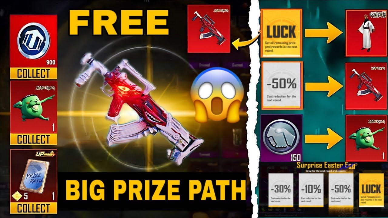 BIG Discount | New Prize Path | Free Upgraded Groza Is Here | Free Lucky Coins | Free Rewards |PUBGM