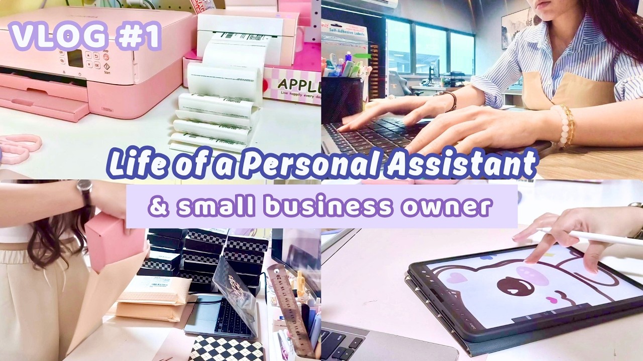 Life as a Full-time PA & Small Business owner | Packing orders 📦 Designing Mascot 🐻 Home Cook Meal 🌿