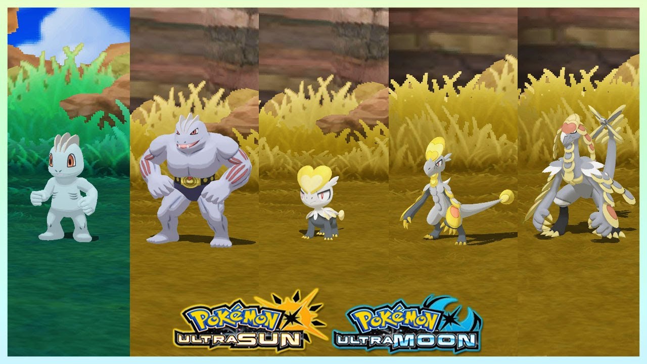 Pokemon UltraSun & UltraMoon - Machop,Machoke,Jangmo-o,Hakamo-o & Kommo-o Locations