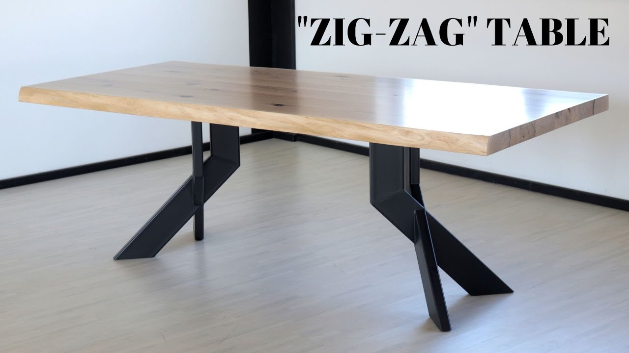 Making an oak and steel dining table