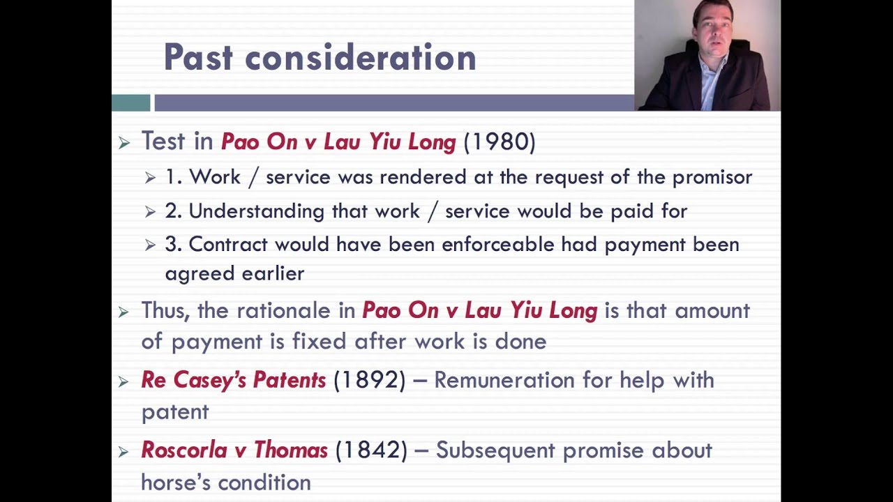 Consideration Lecture (2 of 4)