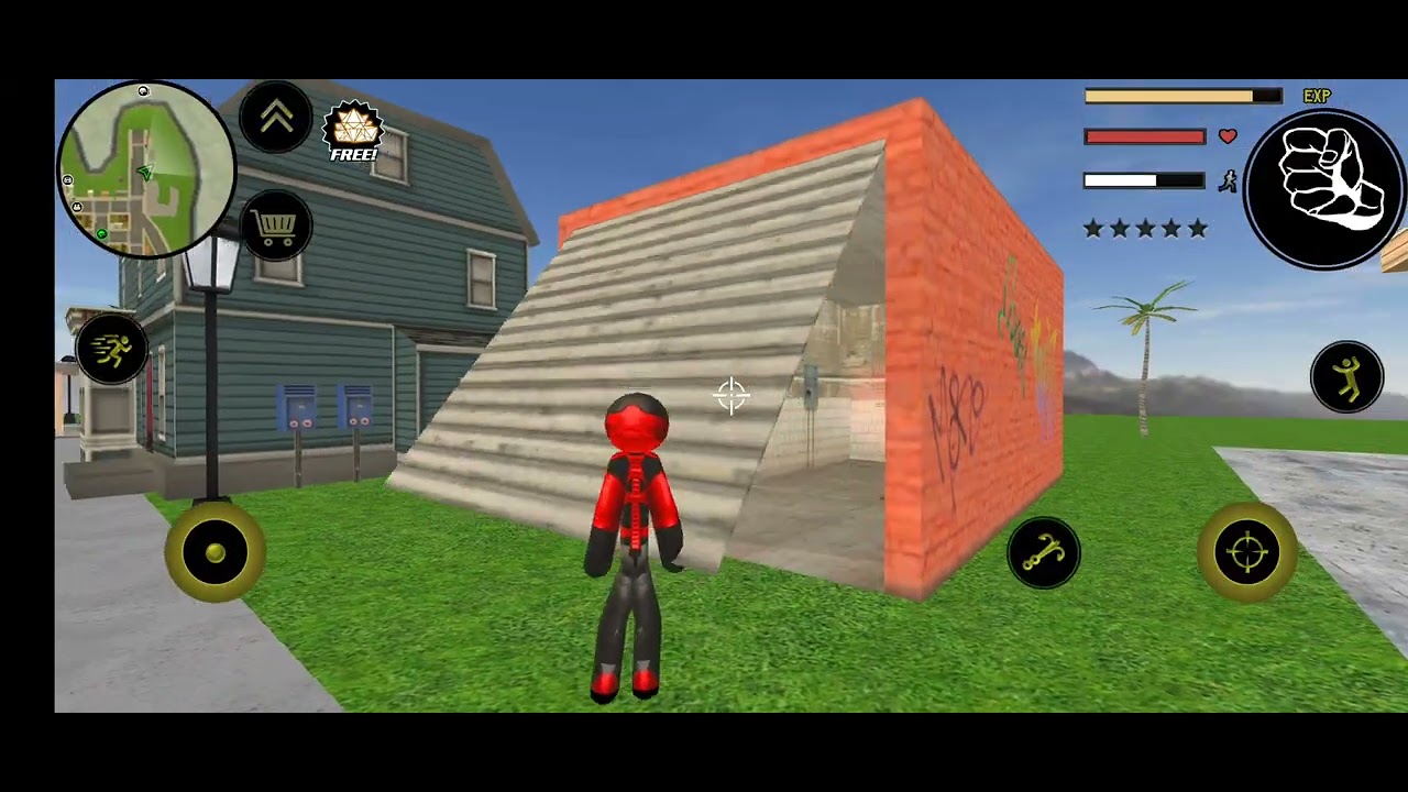 Stickman Rope Hero Old, Gemplay by the map