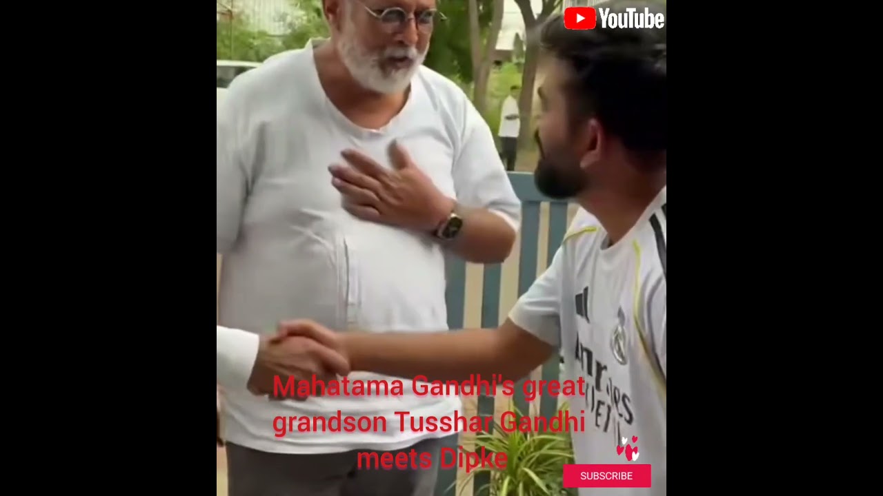 Great grandson of Mahatma Gandhi meets dipke & praises peaceful movement