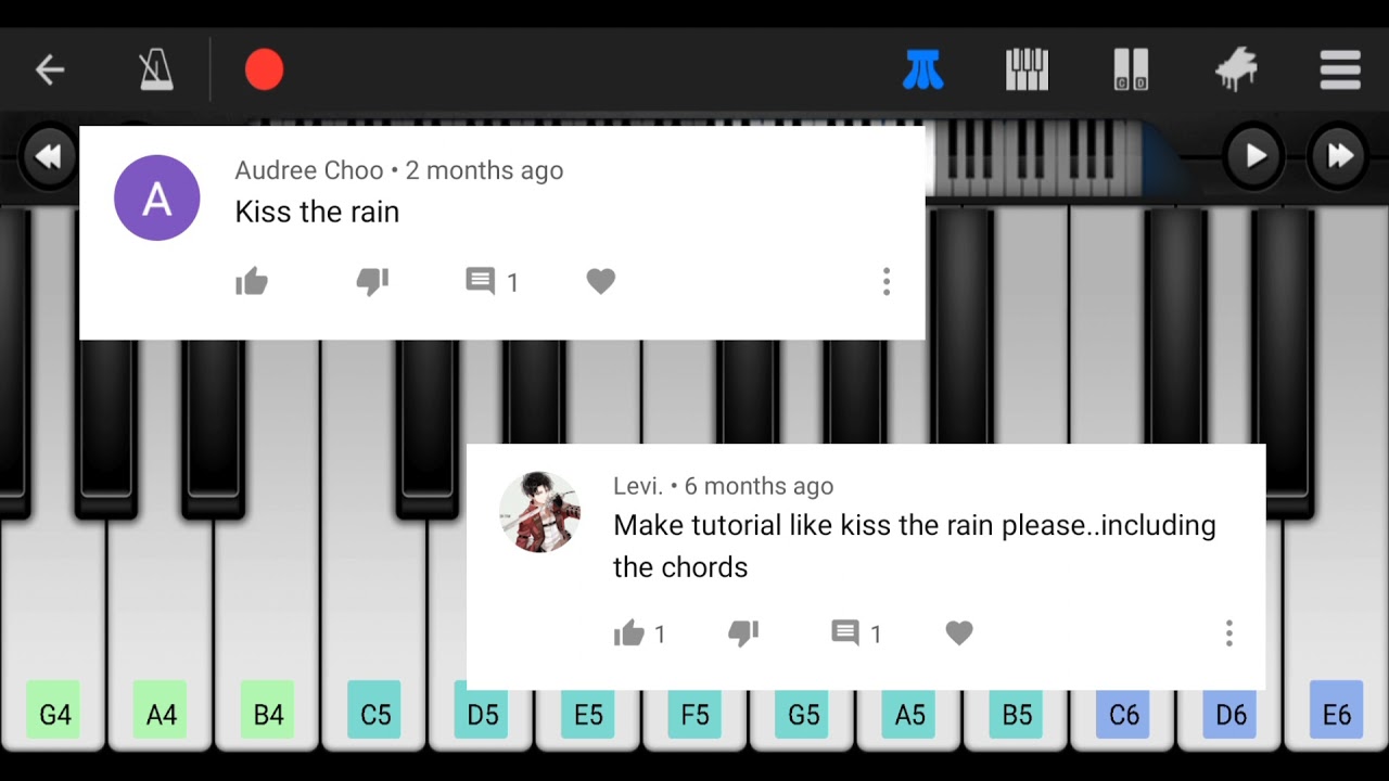Kiss The Rain - Yiruma • Perfect Piano App • Easy Tutorial