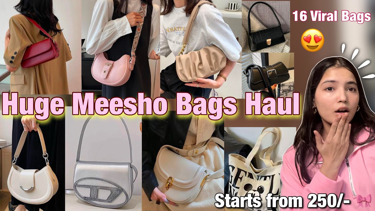 Огромная коллекция сумок от Meesho! 😍 Цены от -250/- Вирусные сумки, модные и доступные 📌 16 сумо...