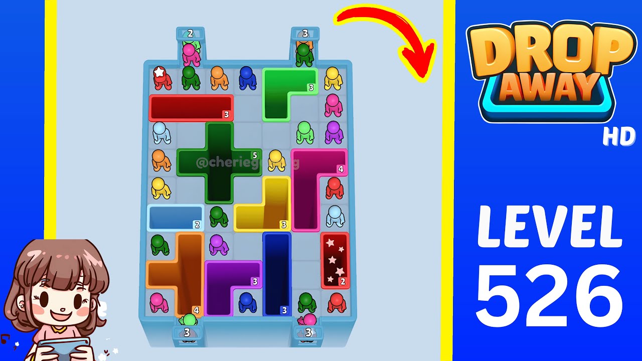 Drop Away Level 526 Solution Walkthrough