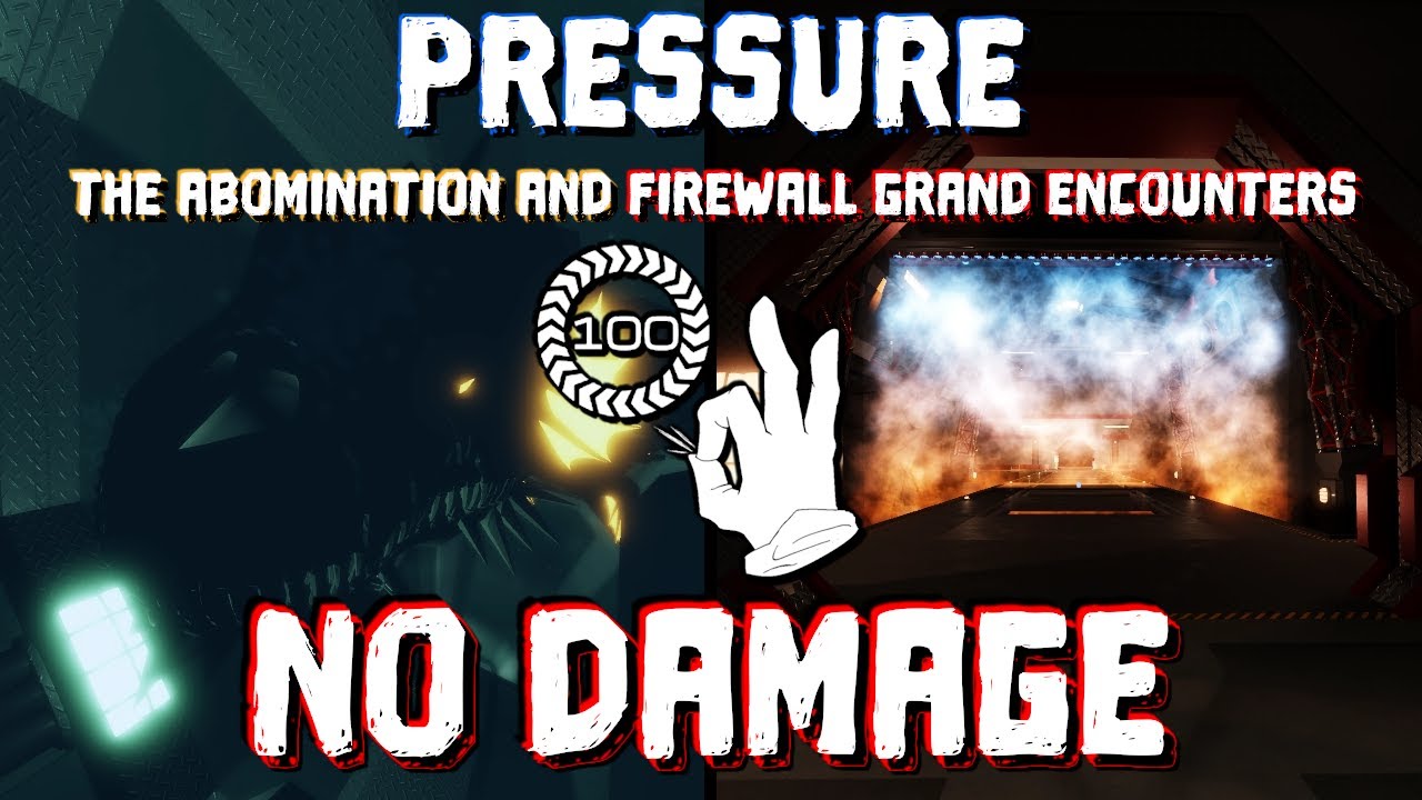 NO DAMAGE The Abomination and Firewall Chases - Roblox Pressure