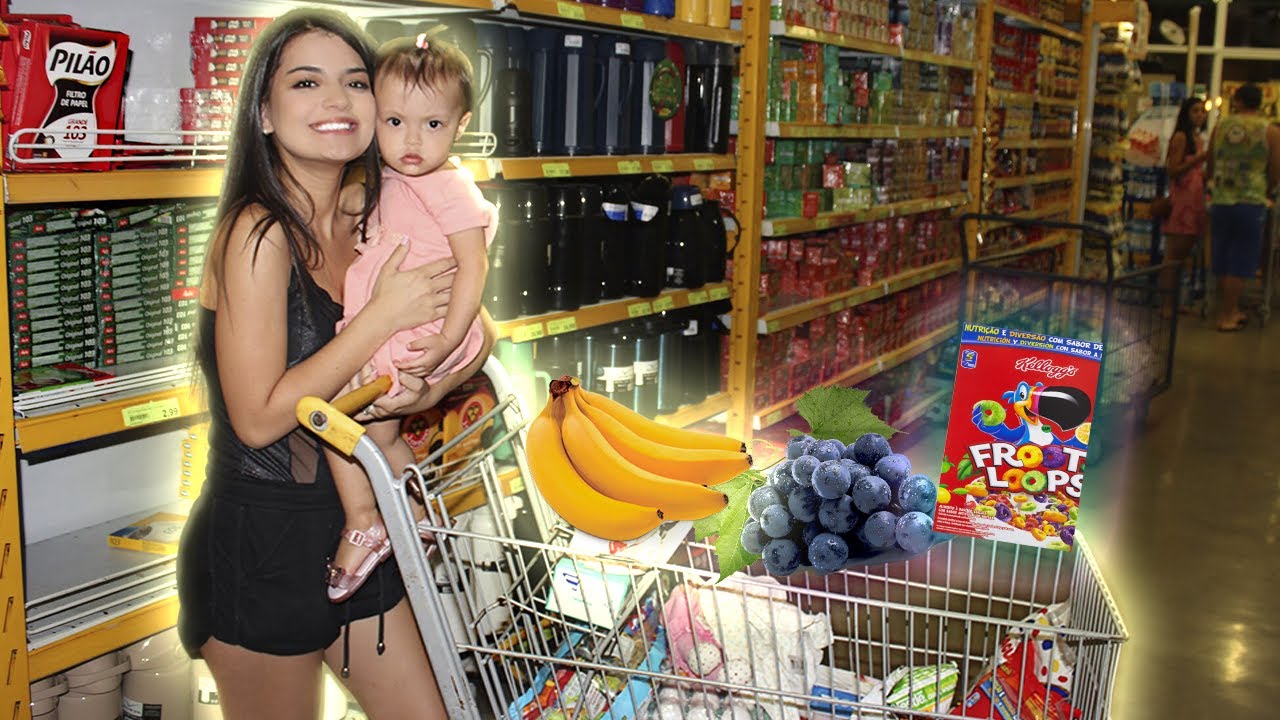 COMPRAS NO MERCADO DE LANCHE PARA A ESCOLA