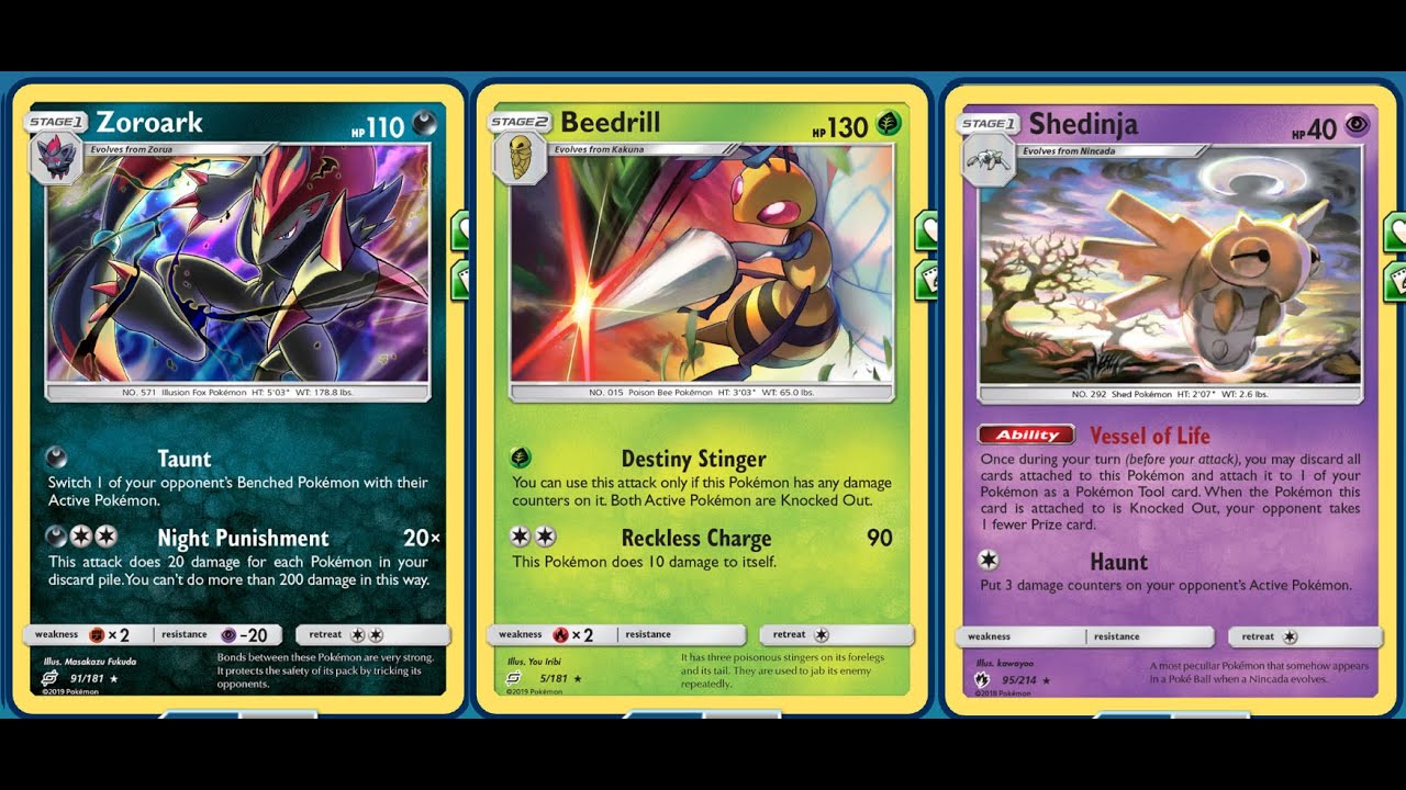 Instakill BEEDRILL Deck From Team Up, Shedinja Night Punishment Combo