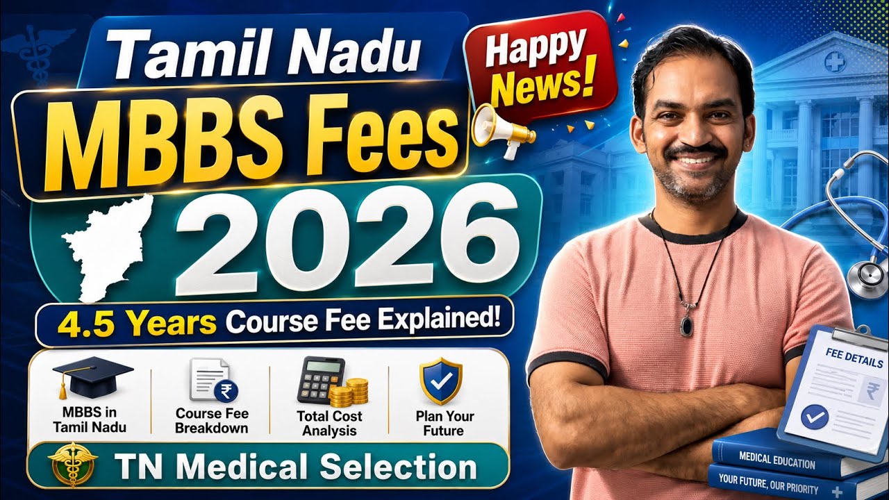 Tamil Nadu MBBS Fees 2026 | 4.5 Years Course Fee Explained 🔴