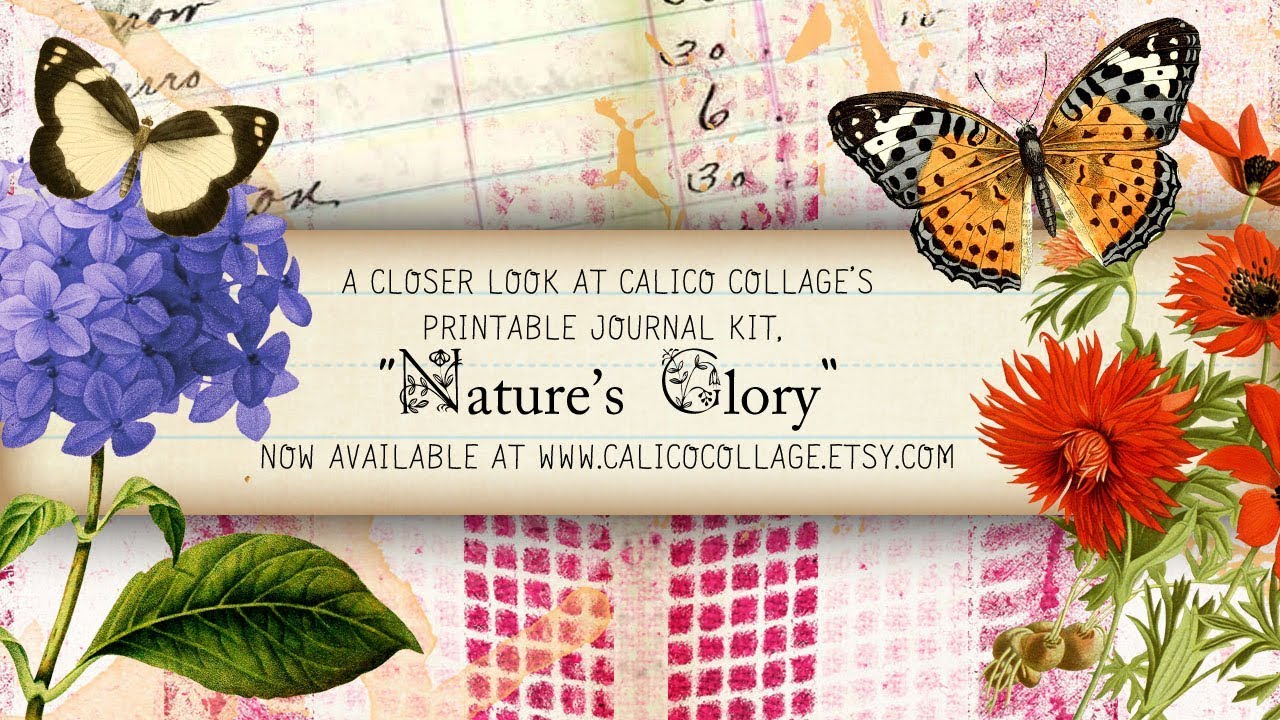 Printable Journal Kit Nature's Glory by Calico Collage