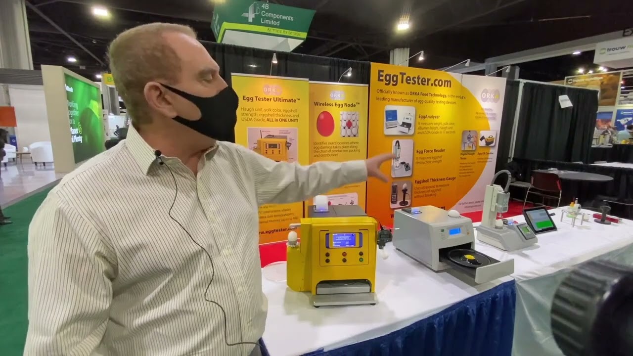 ORKA's Egg Tester Ultimate measures Haugh unit, yolk color, shell strength & thickness, USDA Grade