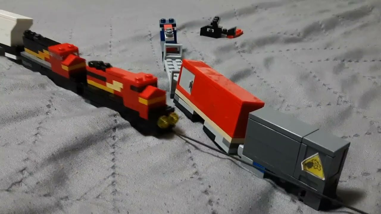 [Lego Unstoppable] Train Collision (Crossing Track Rights '1206/777 Crashed')
