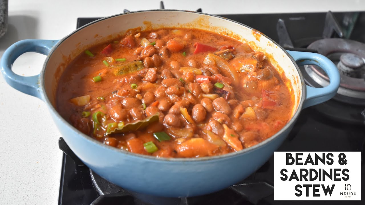 Tastiest Borlotti Beans and Sardines Stew recipe ✔️ Ndudu by Fafa