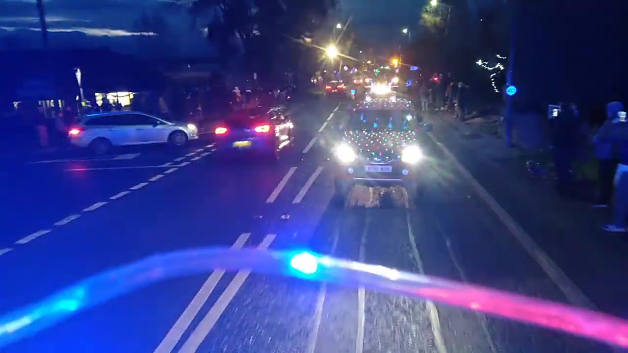 Hereford Christmas tractor run in the fire engine 2025 rear camera full video