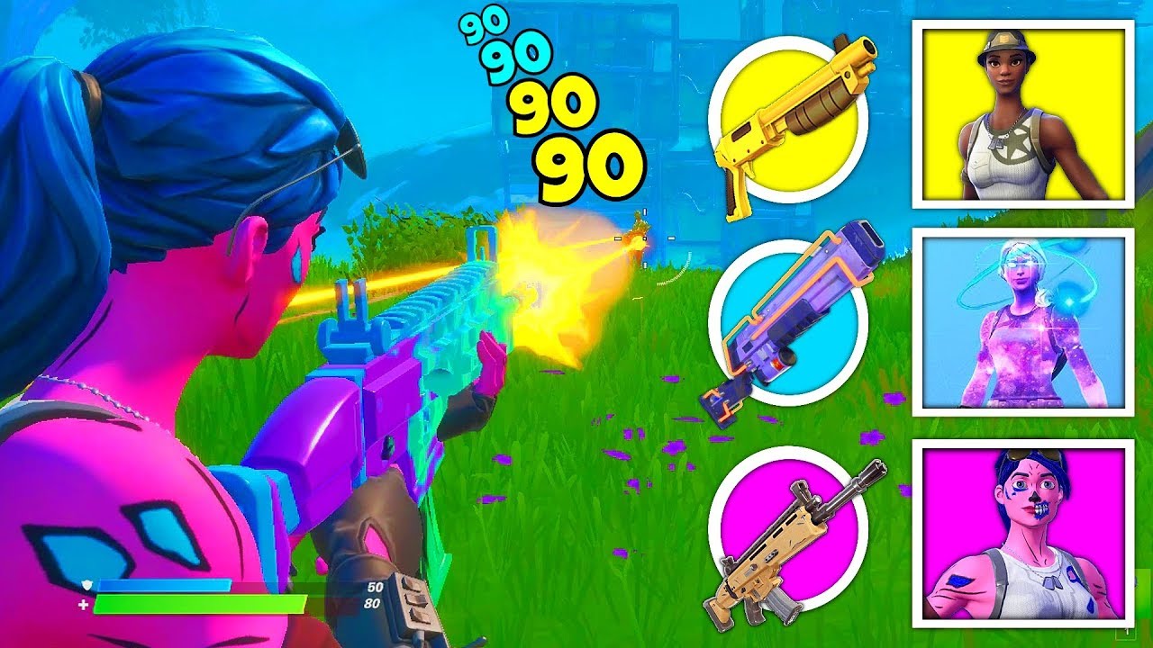 the random RARE SKIN & RARE GUN Fortnite Challenge... (so annoying)