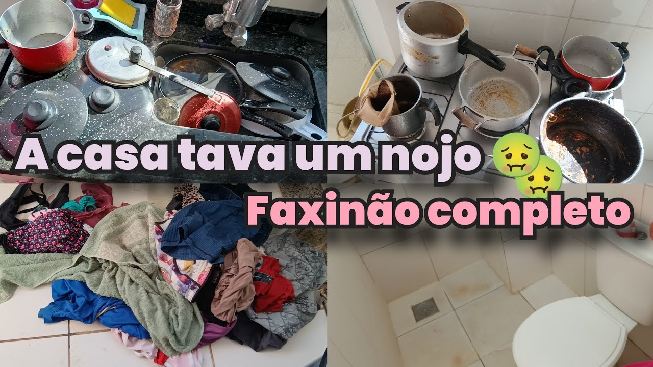 A CASA TAVA UM NOJO🤢/ FAXINÃO COMPLETO 🧼🫧.