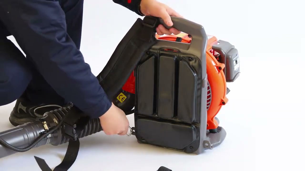 Backpack leaf blower strap adjustment video