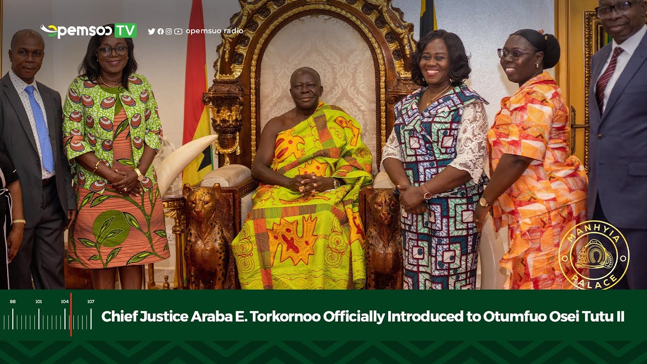 Chief Justice Araba E. Torkornoo Officially Introduced to Otumfuo Osei Tutu II