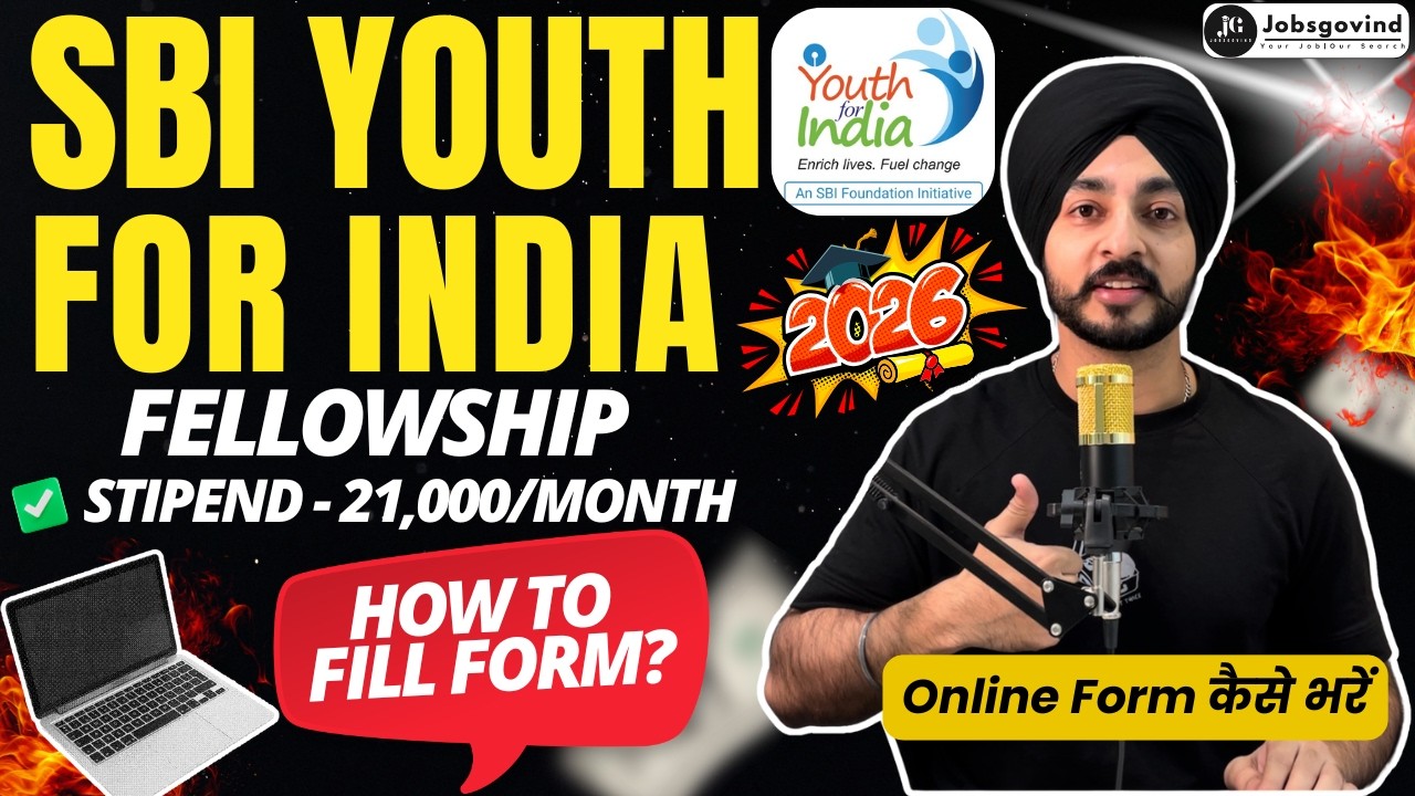 SBI Youth for India Fellowship 2026 Form Fill Up | How to Apply for SBI Youth Fellowship