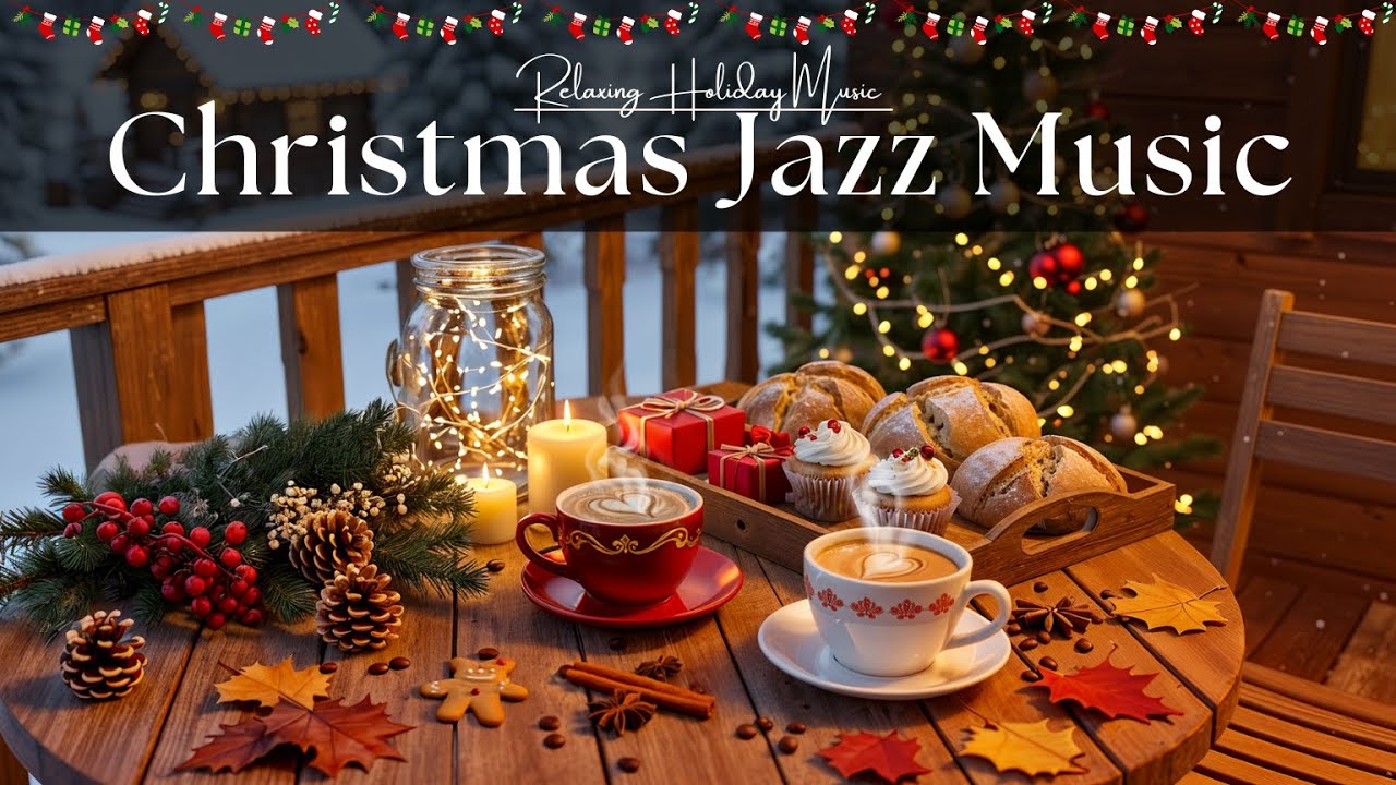 [Relaxing Christmas Jazz Music] 🎄☕❄️ Christmas Caf&eacute; Piano Jazz & Sweet Bossa Nova for Study & Work
