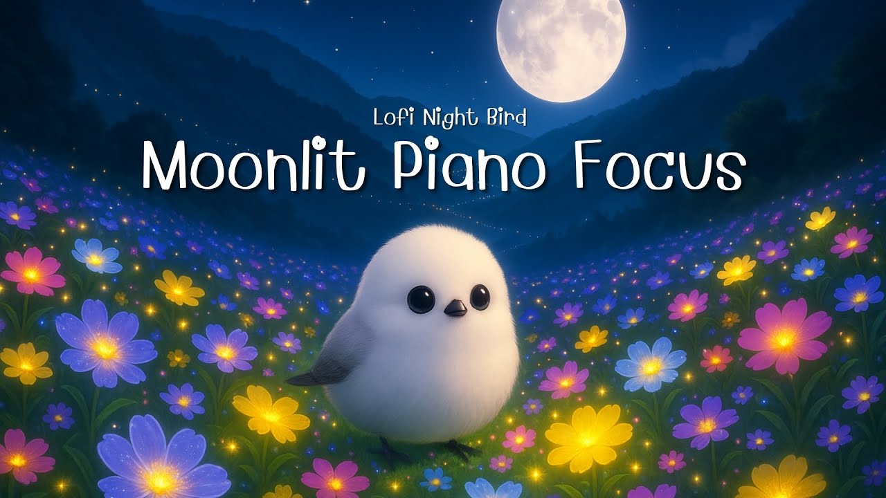 A grand piano in a moonlit meadow. Cinematic Lofi for Deep Focus & Studying | NightLofi77