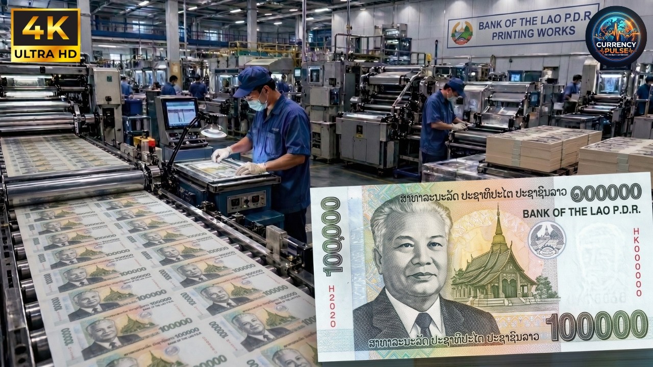 Inside Laos' Secret Money Factory: The Ultra-Secure 100,000 Kip (Full Process)