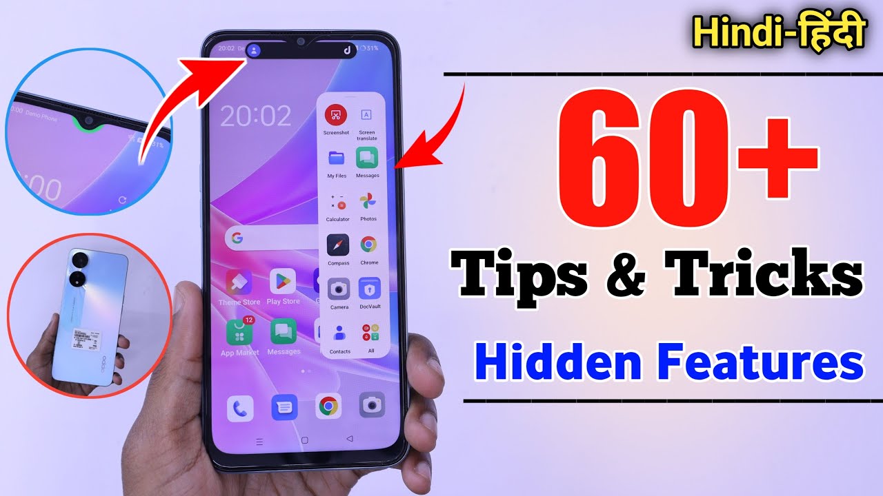 Oppo A78 5G Tips And Tricks - Top 60++ Hidden Features | Hindi-हिंदी
