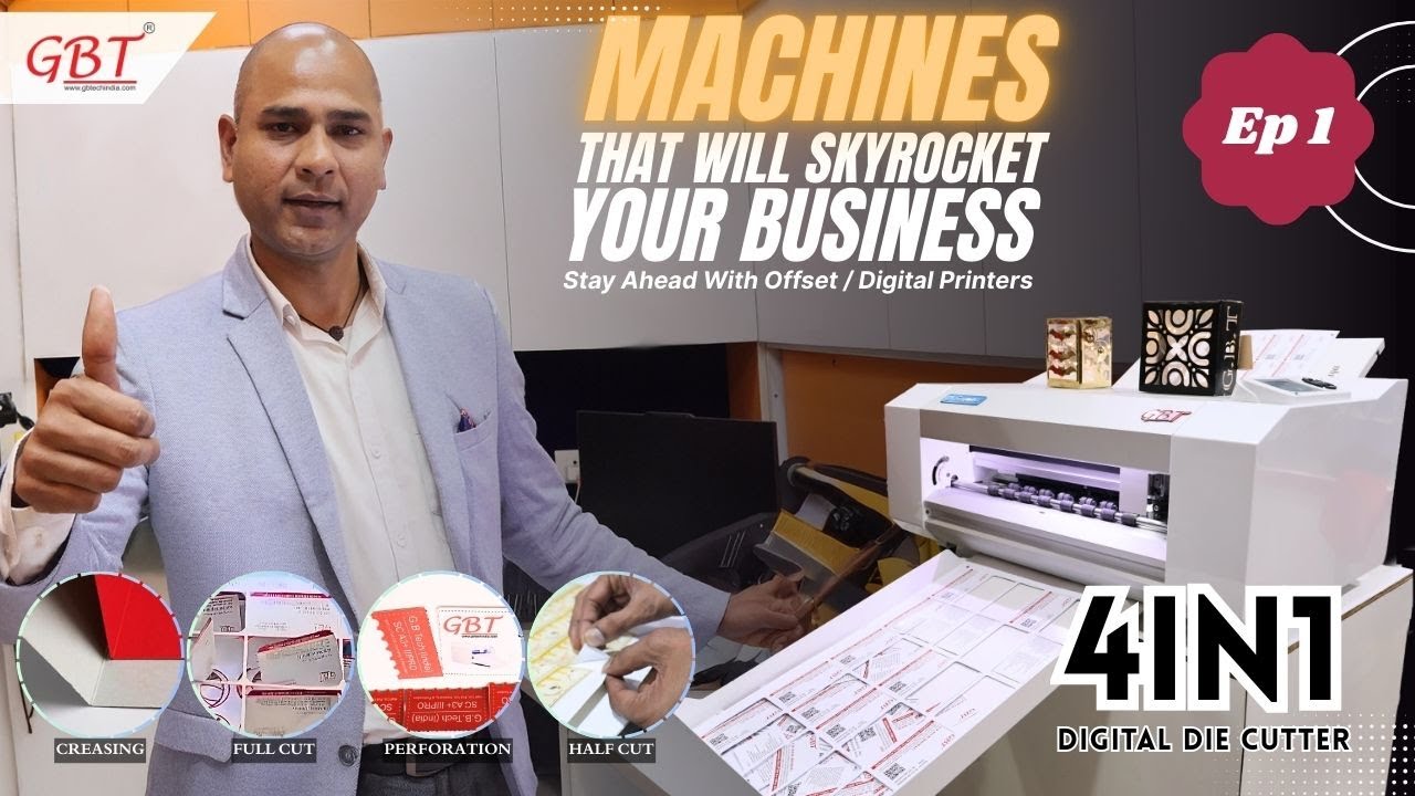 Digital Die Cutting Machine 4in1 | ✨Full Cut, Creasing, Perforation & Half Cut #cuttingmachine