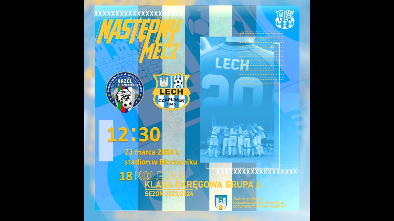Orzeł Bierzwnik - Lech Czaplinek 2:2 - 23.03.2024 (skrót)