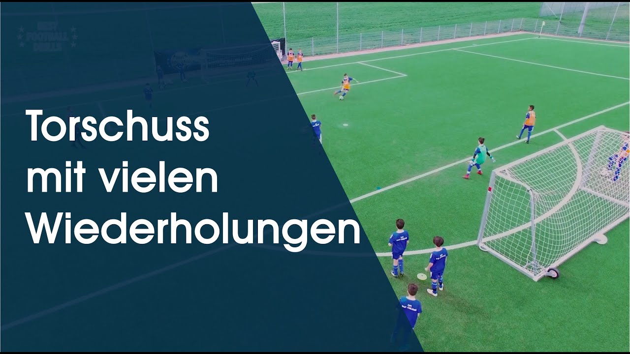 Torschuss mit vielen Wiederholungen - Fußballtraining am Deutschen Fußball Internat